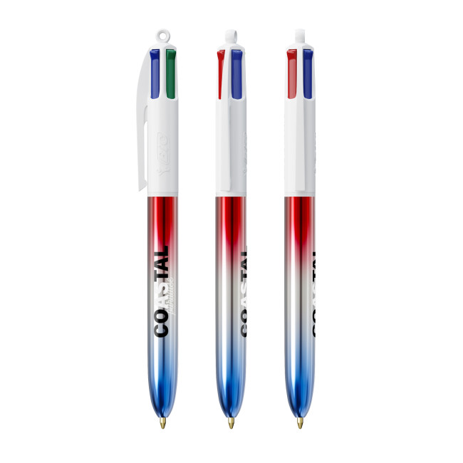 Promotional BIC 4 Colours Flags Collection Ballpen Screen Printing