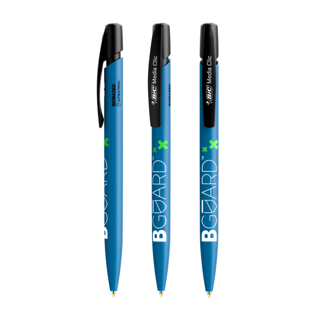 Promotional BIC Media Clic BIO Based BGUARD Antibacterial Ballpen - Image 1