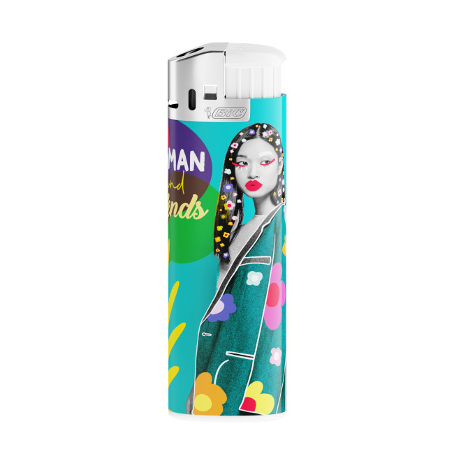 Promotional BIC J38 Chrome Hood Lighter Screen Printing