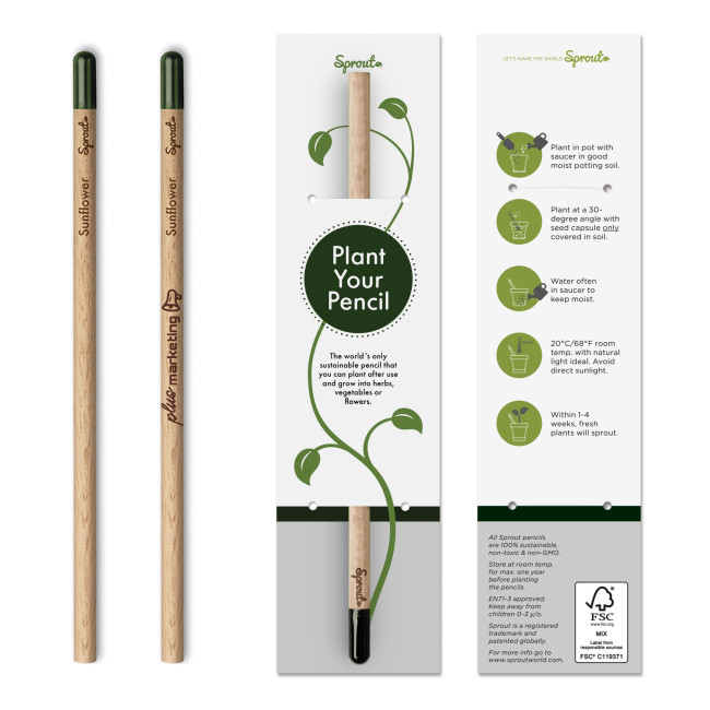 Promotional Sprout Pencil Laser Engraving