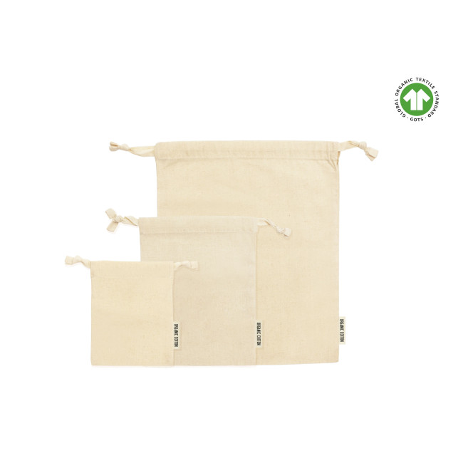 Promotional Medium Drawstring Organic Cotton Pouch