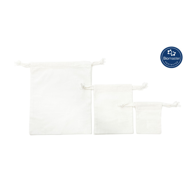 Promotional Large Drawstring Antimicrobial Pouch