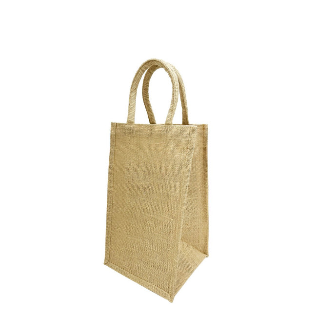 Promotional 4 Bottle Printed Jute Bag