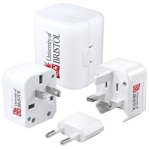 Promotional Worldwide Travel Adaptor - 4-in-1