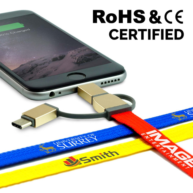 Promotional Promo Fabric USB Charging And Data Cable