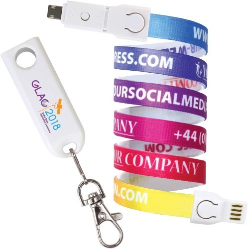 Promotional 3-in-1 USB Lanyard Charging Cables