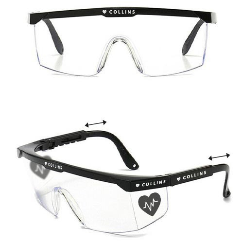 Promotional Anti-fog Safety Glasses Black Frame