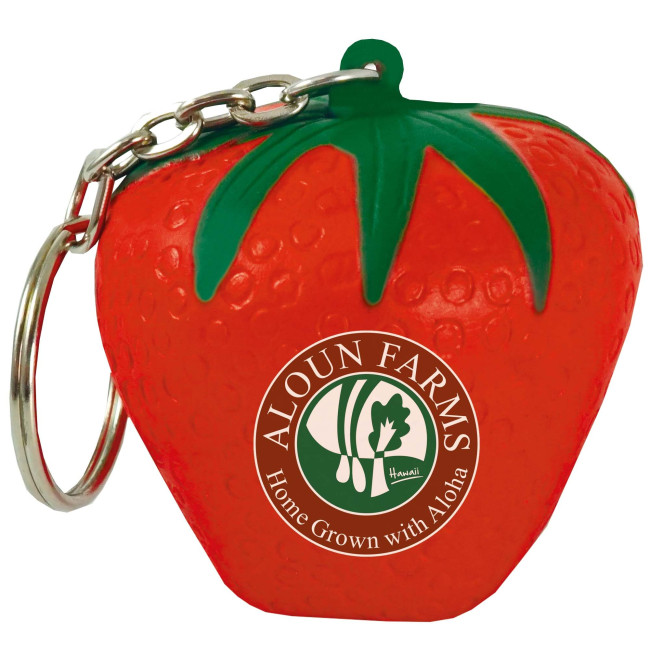 Promotional Stress Strawberry Keyring