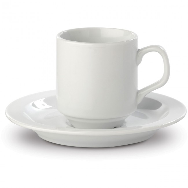 Promotional Madrid cup and saucer porcelain 130ml - Image 2