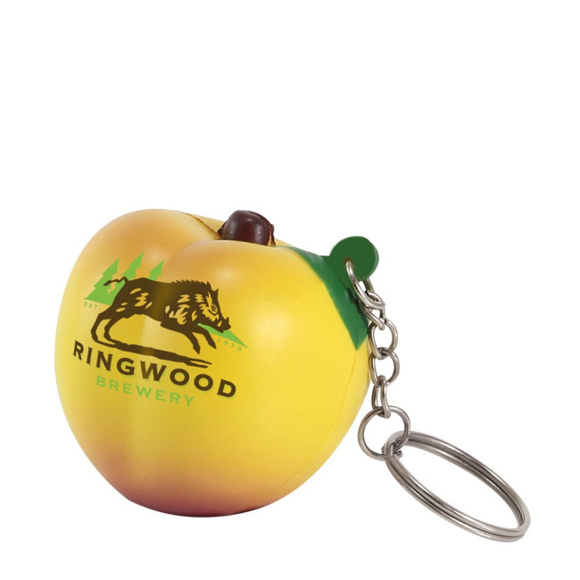 Promotional Stress Peach Keyring