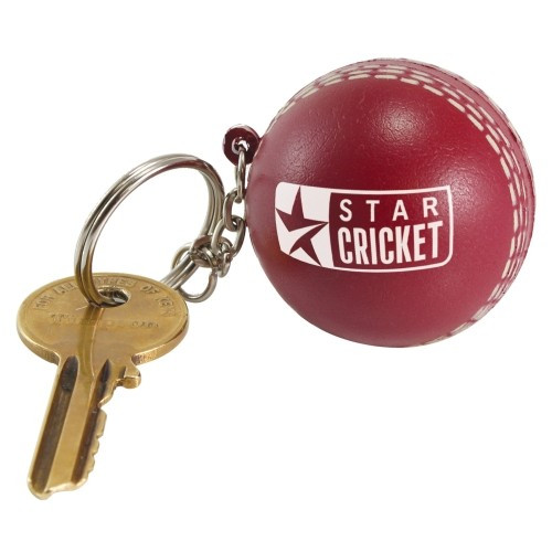 Promotional Stress Cricket Ball Keyring