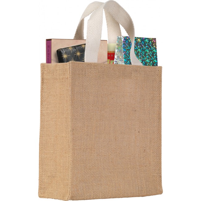 Promotional Egerton Jute Mini Gift Bag - Image 1