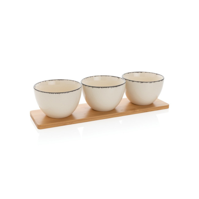 Promotional Ukiyo Serving Bowl Set & Bamboo Tray