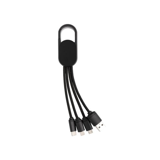 Promotional 4-in-1 cable With Carabiner clip