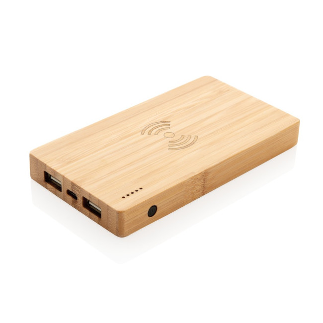 Promotional Bamboo Wireless Powerbank 4,000 mAh