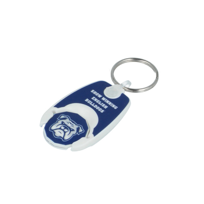 Promotional Pop Coin Trolley Keyring