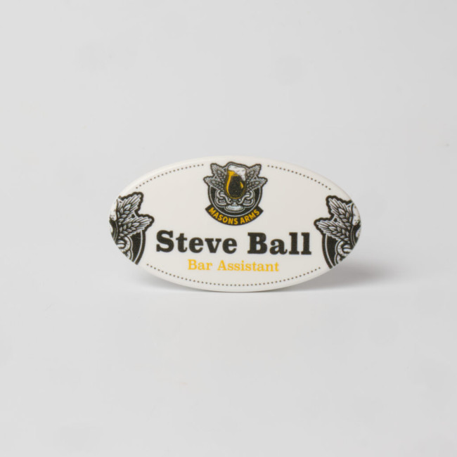 Promotional Always Recycled Essential Name Badge - Oval