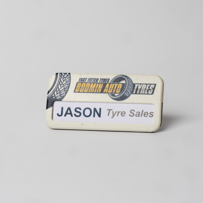 Promotional Always Recycled Reusable Name Badge – Rectangular Low Window