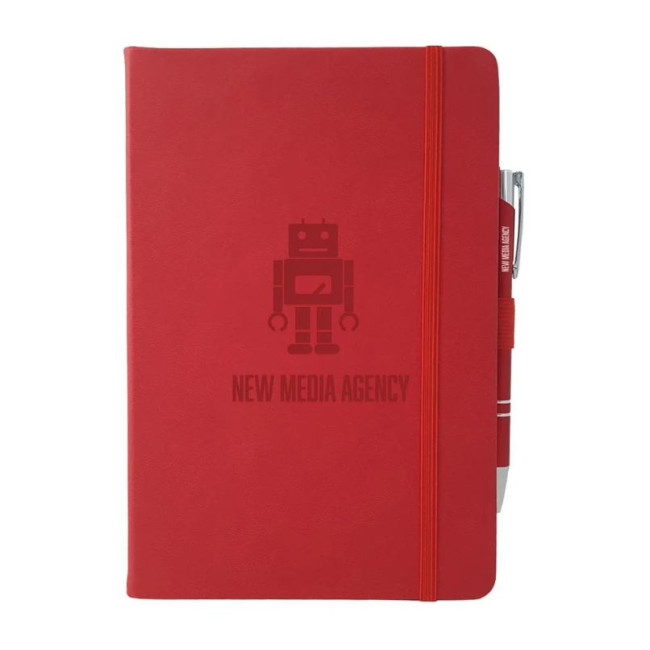 Promotional A5 Albany Notebook and Pen Set - Image 1