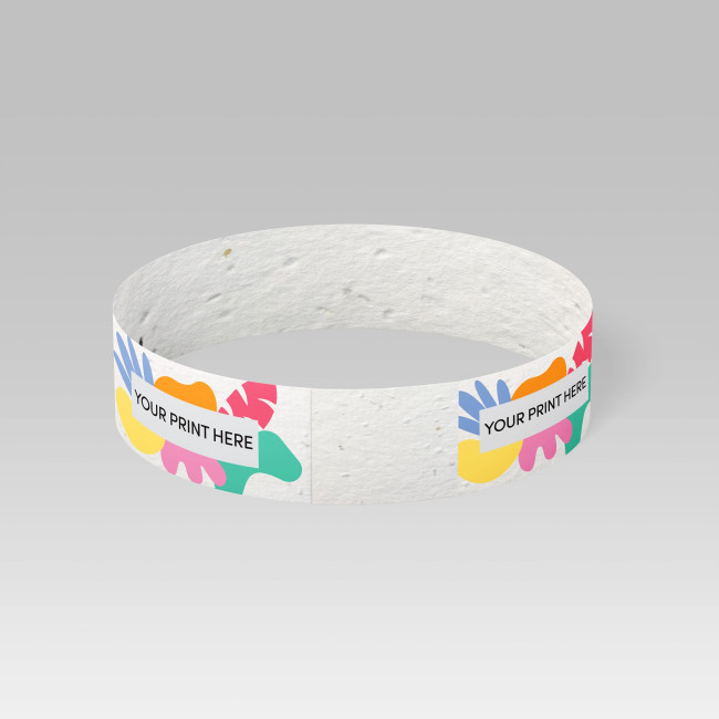 Promotional Seed Paper Wristband - Single Sided Print