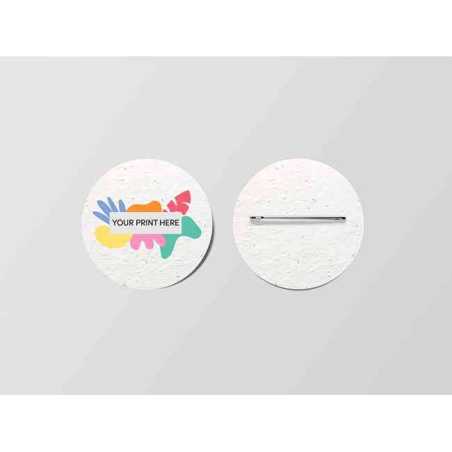 Promotional Seed Paper Button Badge