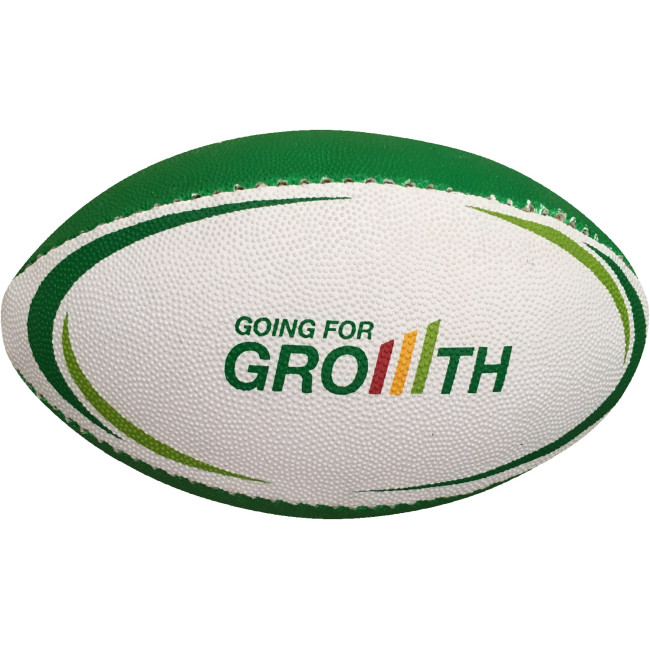 Promotional Mini Rubber Rugby Ball 8" - Image 1