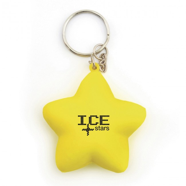 Promotional Stress Reliever Star Keyring