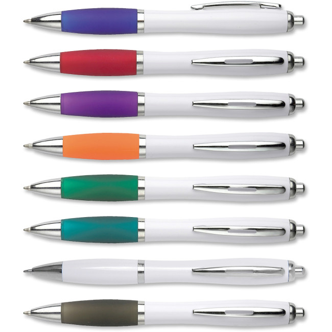 Promotional Image White Plastic Ballpen