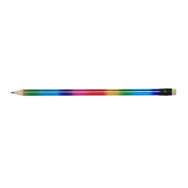 Promotional Rainbow Pencil With Eraser