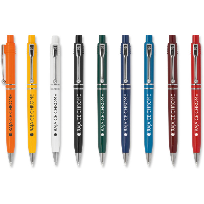 Promotional Raja Ce Chrome Plastic Ballpen