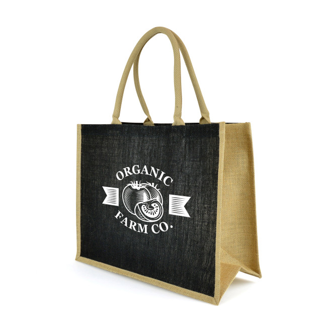 Promotional Large Coloured Halton Jute Shopper - Image 3