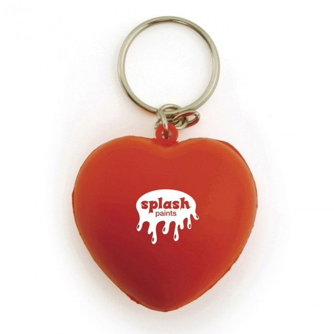 Promotional Stress Reliever Heart Keyring