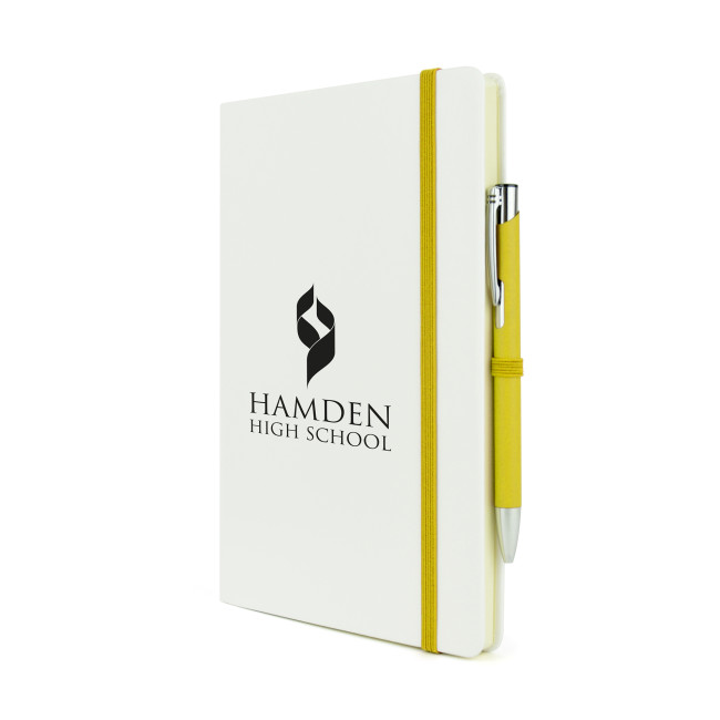 Promotional A5 Mole Mate White Notebook - Image 1