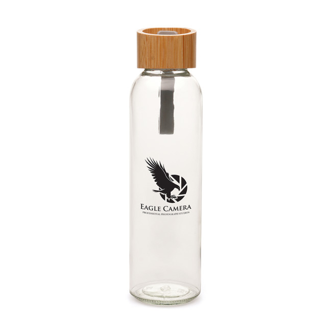 Promotional Glass Bamboo Bottle 450ml