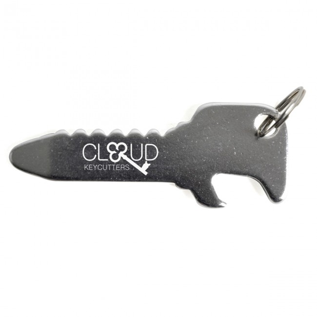 Promotional Key Shaped Bottle Opener Keyring - Image 3