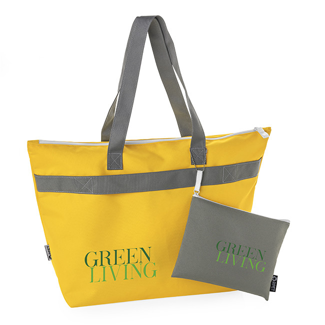 Promotional Printed RPET Shopper and Toiletry Bag Set