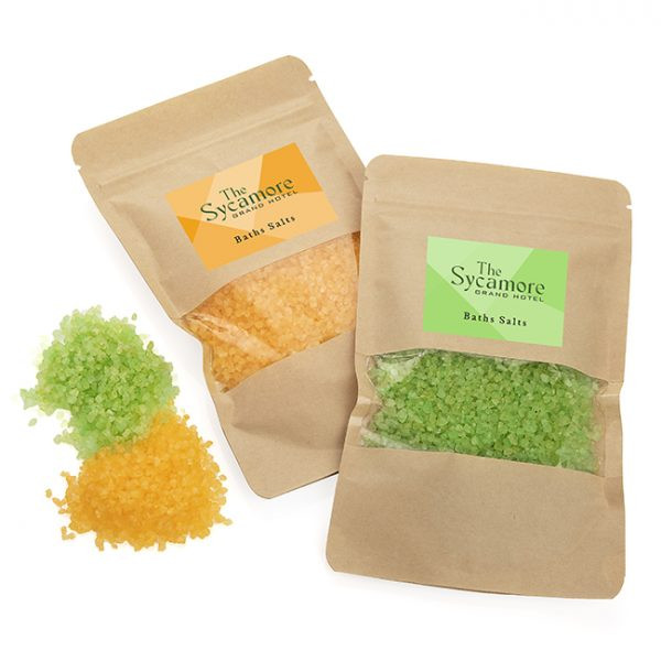 Promotional Fragranced Bath Salts in a Pouch 175g