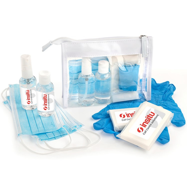 Promotional Emergency Breakdown Kit in a Clear PVC White Trim Bag