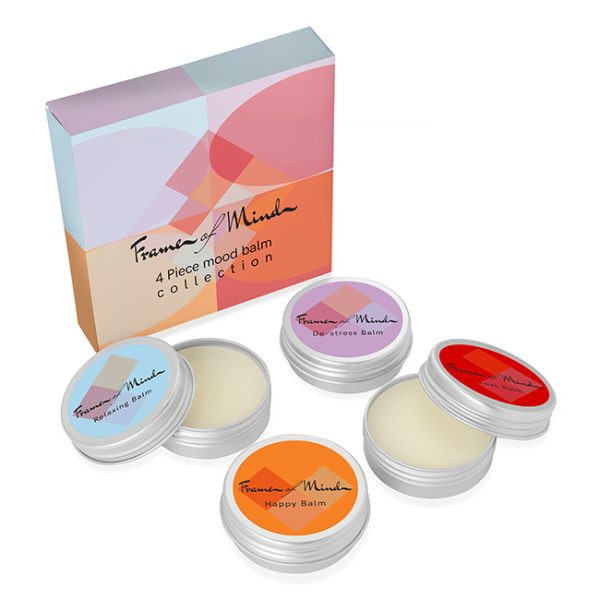 Promotional 4 piece Mood Balm Collection in a Printed Box