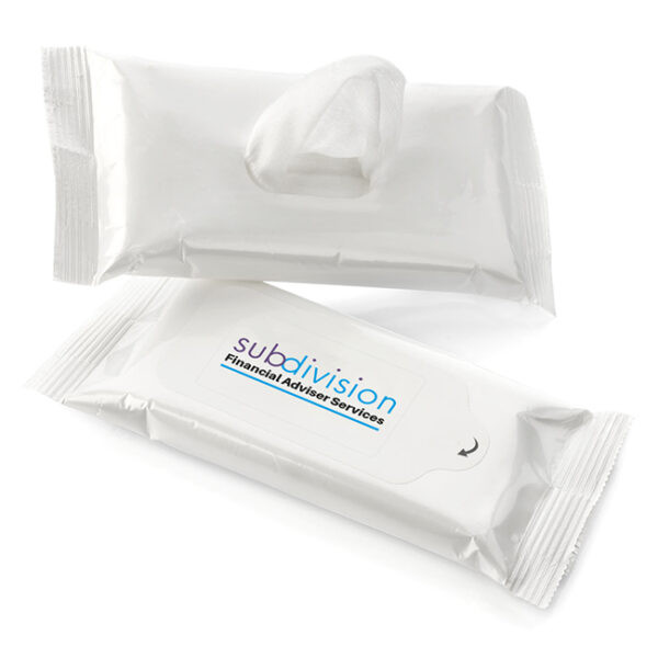 Promotional 15 Antibacterial  Wet Wipes in a Soft Pack