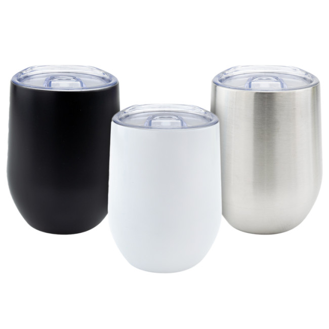 Promotional UK Flow Insulated Steel Cup Full Wrap - Image 1