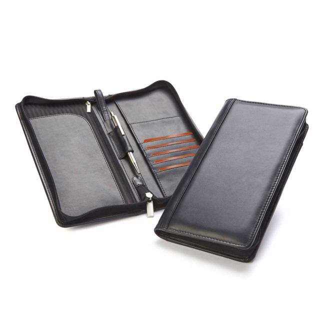 Promotional SandRingham Nappa Leather Zipped Travel Wallet