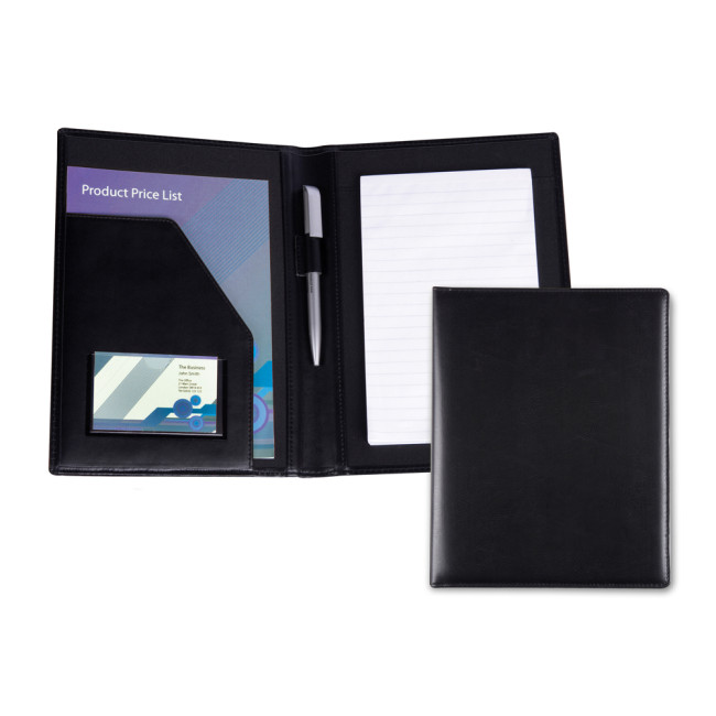 Promotional Black Belluno PU A5 Conference Folder