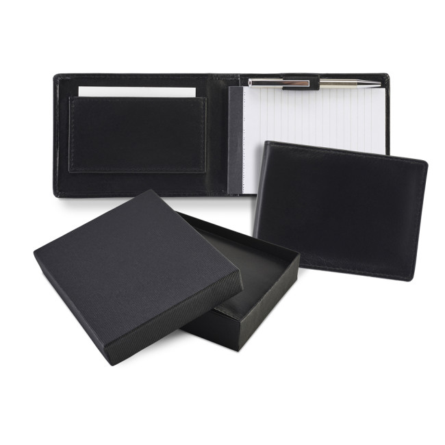 Promotional SandRingham Nappa Leather Flip Up Notepad Jotter With Pen