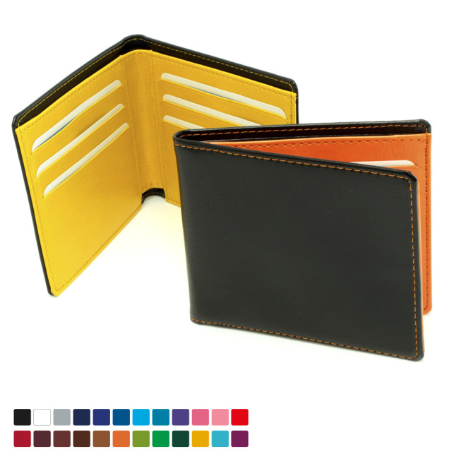 Promotional Billfold Wallet In Belluno Vegan PU