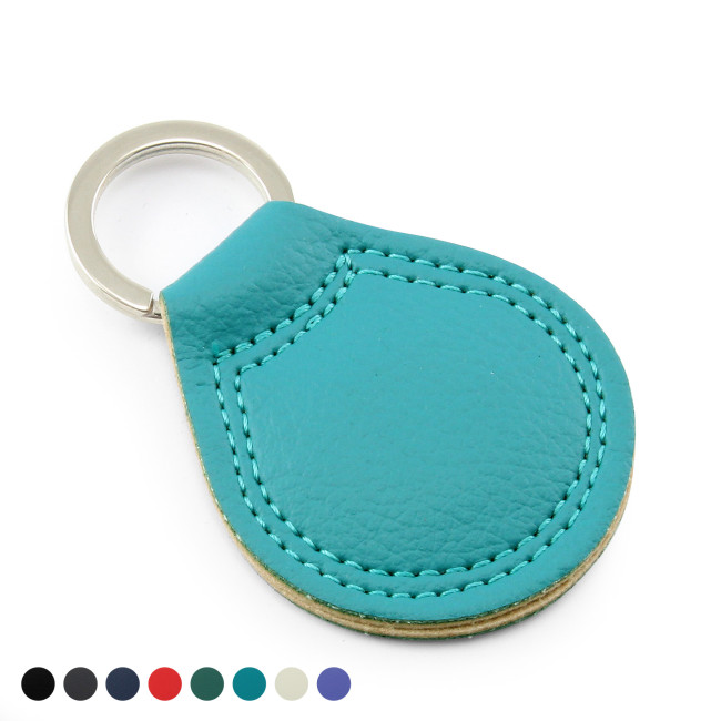 Promotional Recycled ELeather Teardrop Key Fob - Image 2