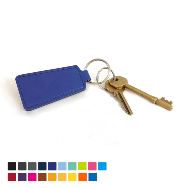 Promotional Economy Trapeze Key Fob In Soft Touch Vegan Torino PU - Image 2