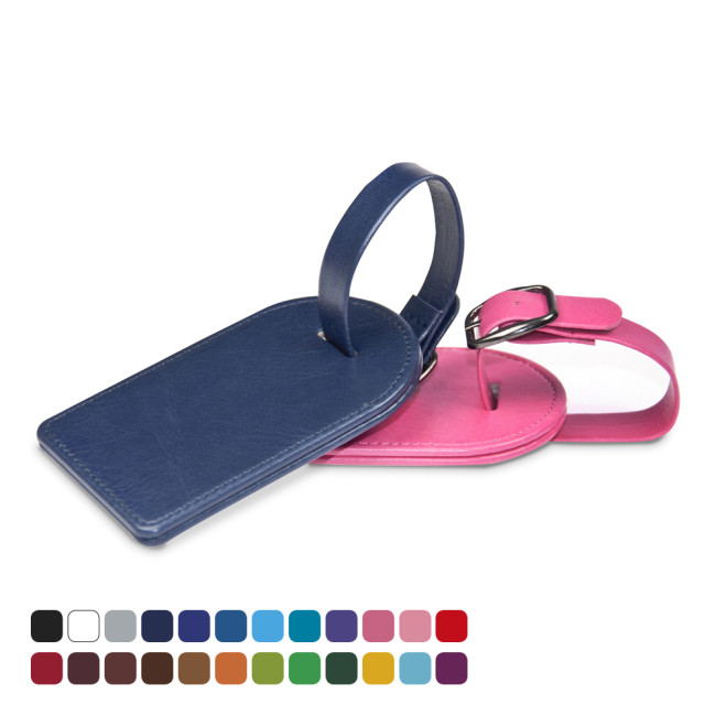 Promotional Small Bag Tag In Belluno Vegan PU - Image 2