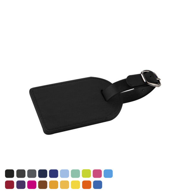 Promotional Small Bag Tag In Soft Touch Vegan Torino PU - Image 2