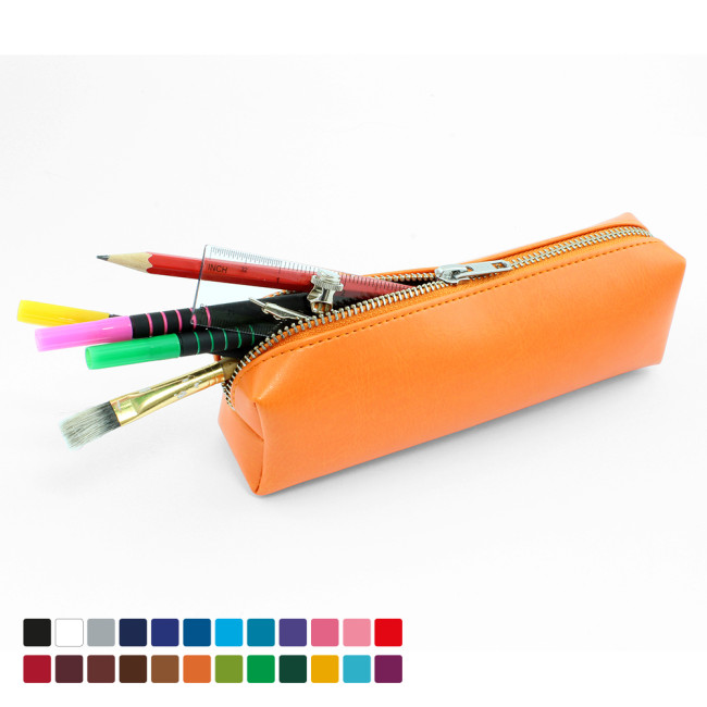 Promotional Pencil or Cosmetics Case In Belluno Vegan PU - Image 2